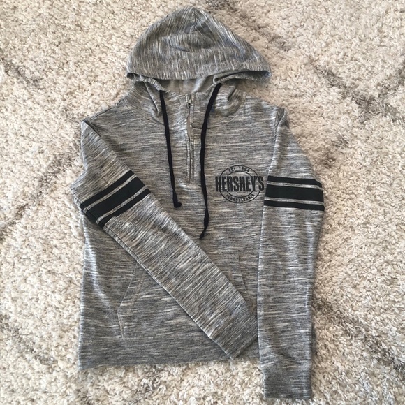 Hershey’s Chocolate Tops - Hershey’s Pullover Zip Hoodie, Gray